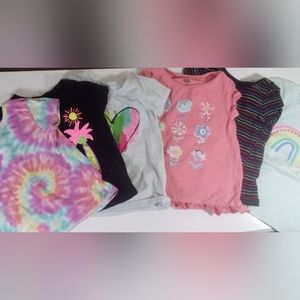 3T Girl's Tshirts Lot Of Six Shirts Cat & Jack Circo Garanimals